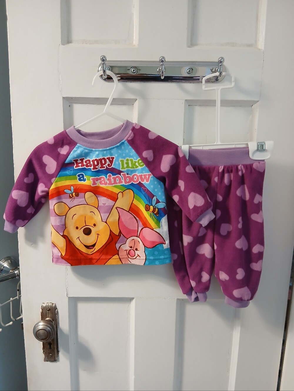 Winnie The Pooh Disney Girls Clothing Kids Baby Infant Piglet Rainbow Pajama